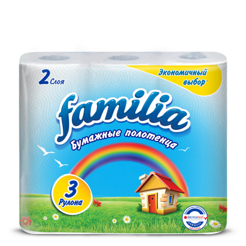 Familia Խոհանոցի Սրբիչ Ծիածան 2շ 3 գլան