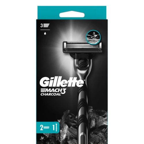 Gillette Mach 3 Charcoal Бритва 1штука с 2 Картриджами