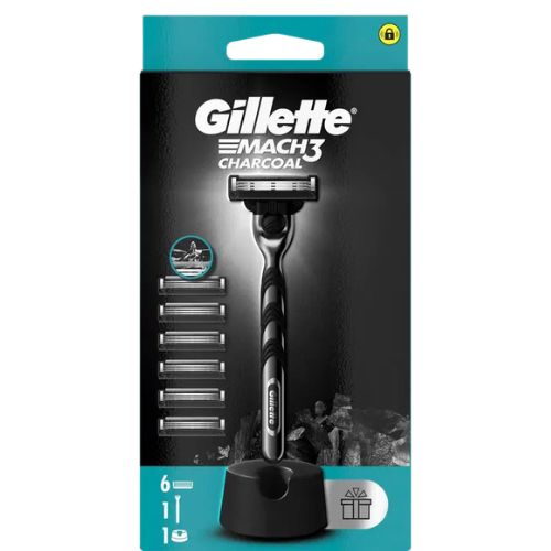 Gillette Mach 3 Charcoal Бритва 1штука с 6 Картриджами