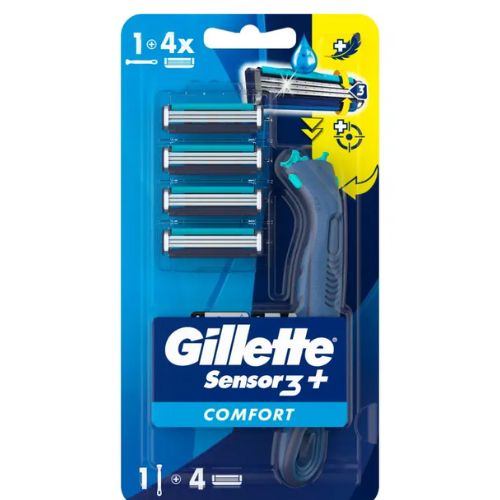 Gillette Sensor 3+ Бритва 1штука с 4 Картриджами