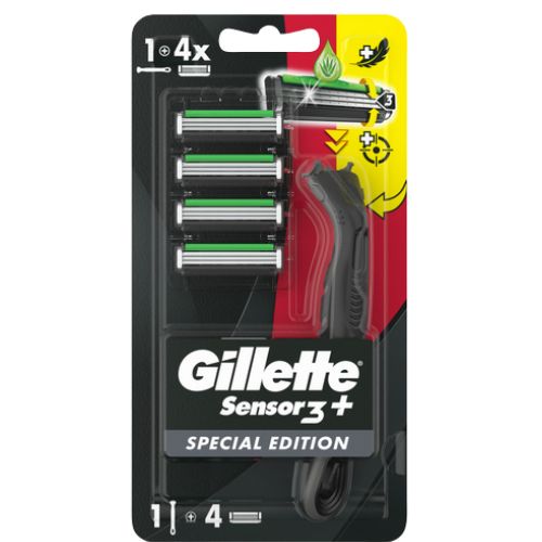 Gillette Sensor 3+ Бритва 1штука с 4 Картриджами