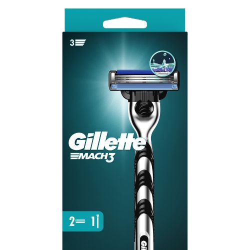 Gillette Mach 3 Бритва 1штука c 2 Картриджами